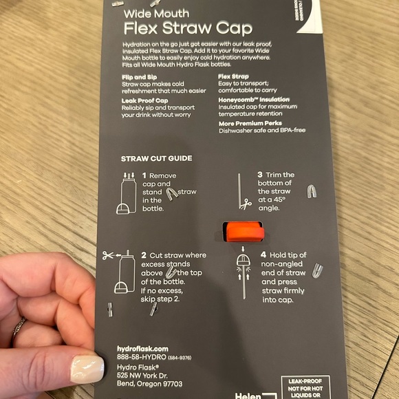 NEW Hydroflask Widemouth Flex Straw Cap—No Bottle   Fits 12,16,18,20,32,40,64 oz - Picture 2 of 14